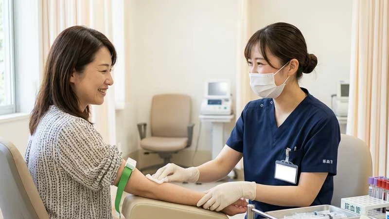 採血の様子