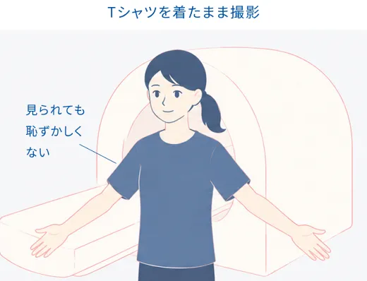 Tシャツを着たまま撮影