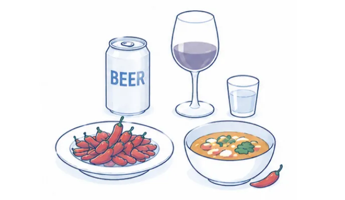アルコールと香辛料のイラスト